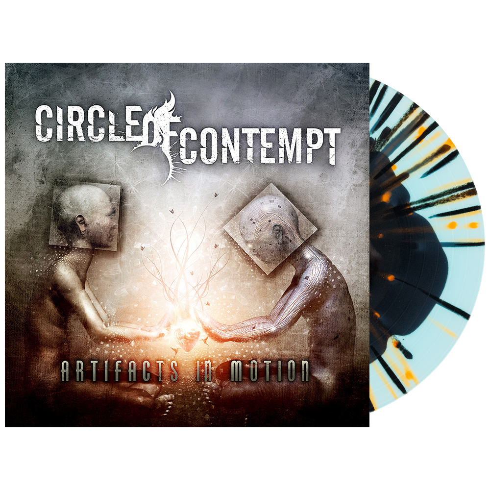 Circle Of Concept - 'Artifacts In Motion' Vinyl (Black in Electric Blue w/ Neon Orange + Black Splatter)