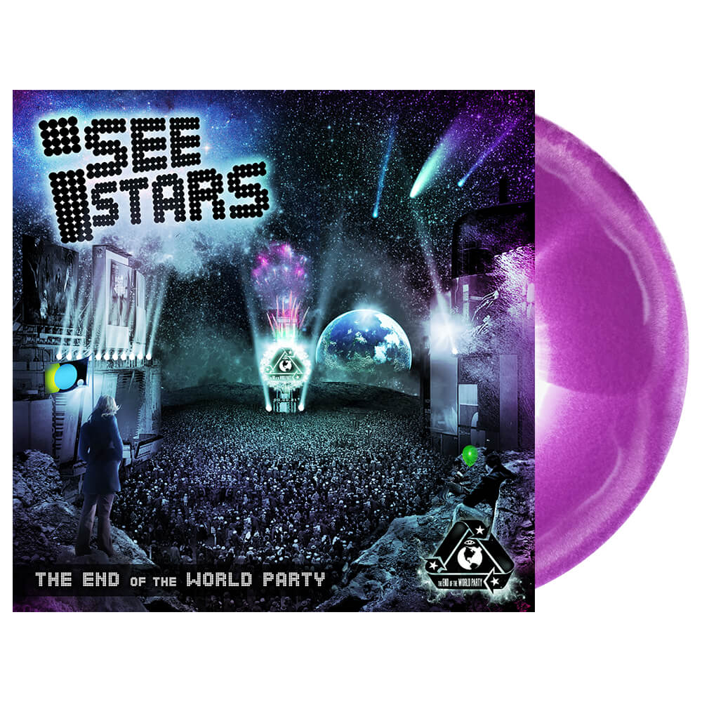 I See Stars The End of the World Party Vinyl White Baby Pink Purple Tri Color Side A B