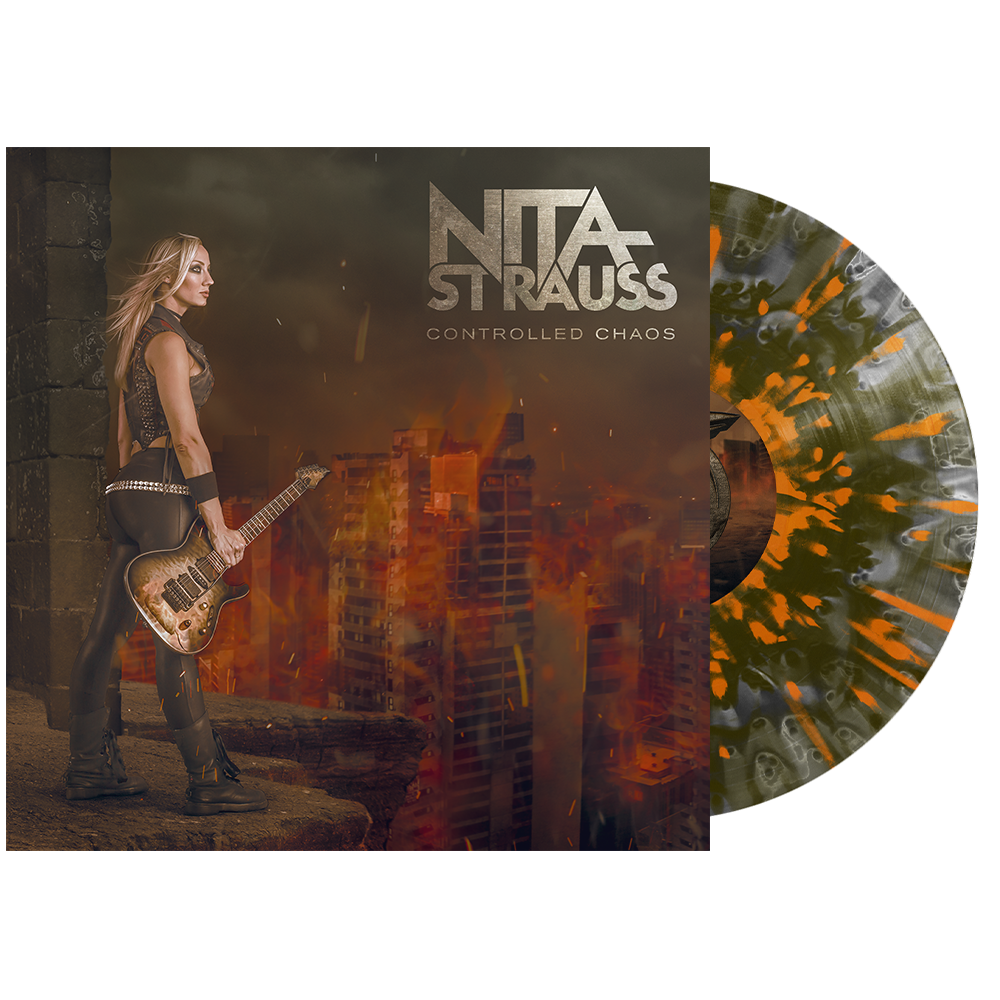 Nita Strauss - ‘Controlled Chaos’ Vinyl (Swamp Green Cloudy w/ Orange Splatter)