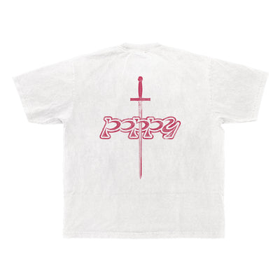 Poppy - 'Blade' White Tee