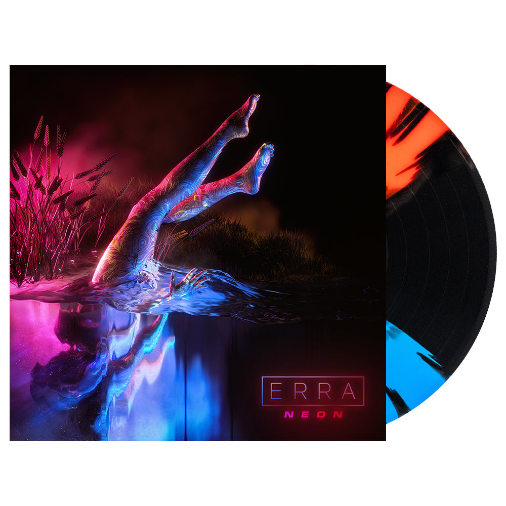 Erra - 'Neon' Vinyl (Cyan / Black / Neon Pink Tri-Color Striped w/ Black Splatter)
