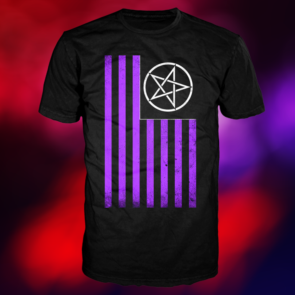 American Satan - Purple Flag T-Shirt (Black)