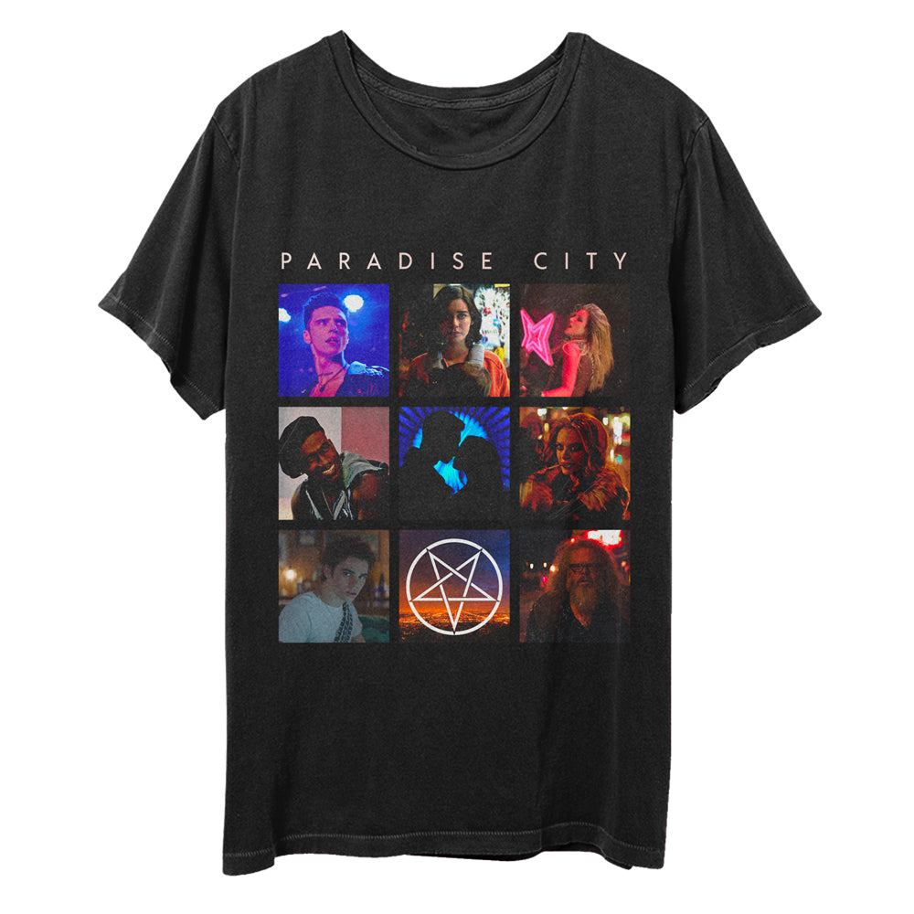 Paradise City - Photo Block Black T-Shirt