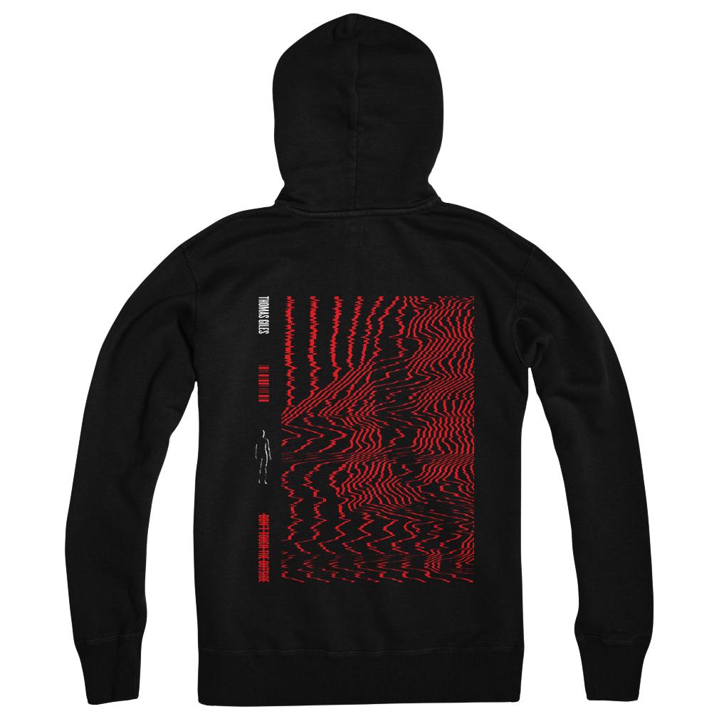 Thomas Giles - Red Static Pullover Hoodie