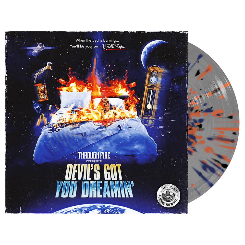 Through Fire - 'Devil's Got You Dreamin' Vinyl (Ultra Clear w/ Black + Orange + Bluejay Splatter)