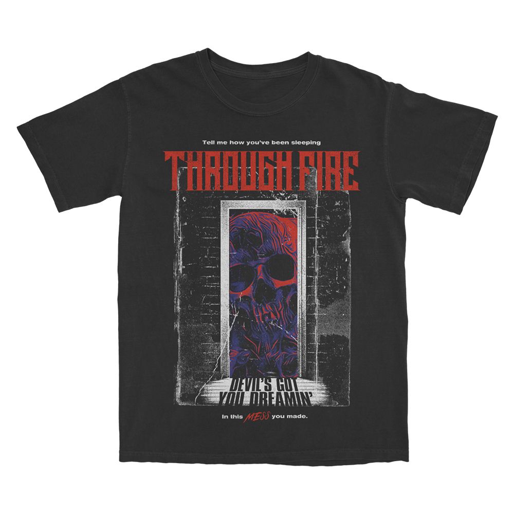 Through Fire - Nightmare Vintage Black T-Shirt